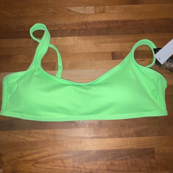 California Waves 3 piece bikini set pink/green/animal print medium - Picture 6 of 11